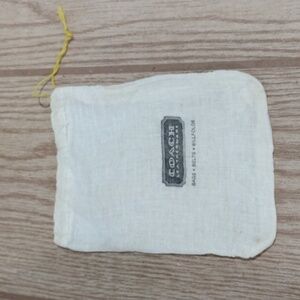 Coach Beige Drawstring Protective Storage Dust Bag - Small Items 5.5 x 7.25-in